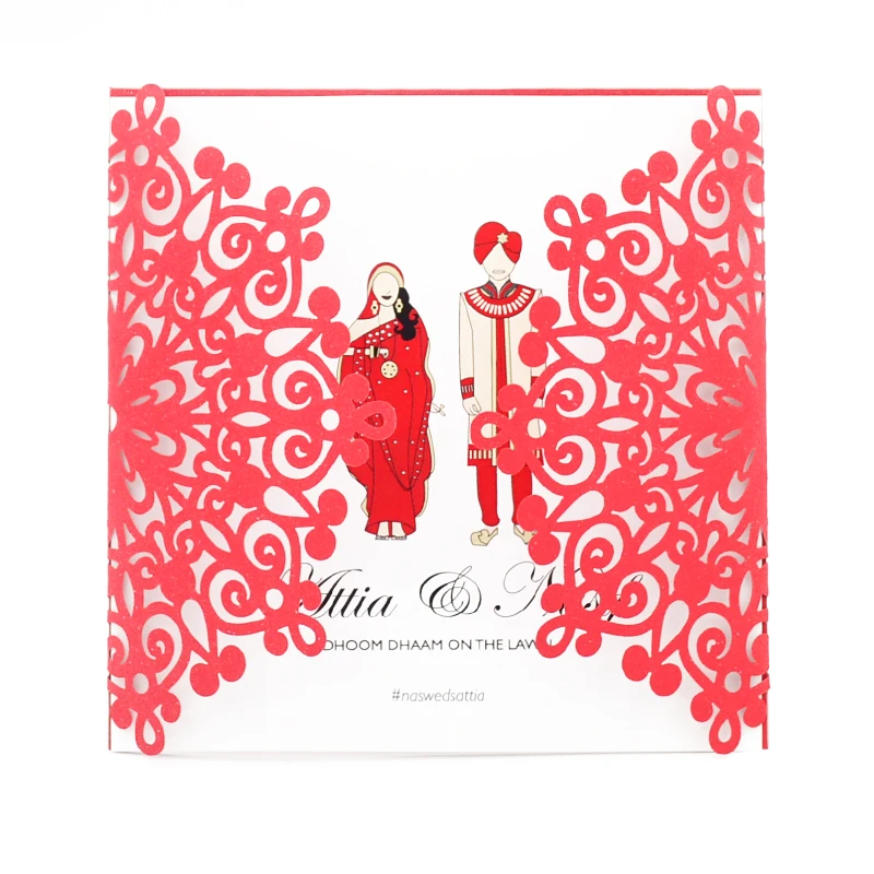 Hot sale laser cut quinceanera invitations high quality wedding invitation cards