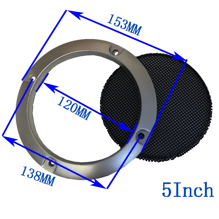 Tenghong 2 stücke Audio Lautsprecher Abdeckung 2 3 4 5 6,5 Zoll Ersatz Runde Lautsprecher Einheit Schutzhülle Mesh Net Abdeckung lautsprecher Zubehör – Detail 7