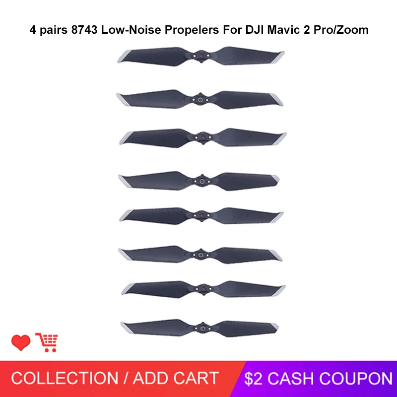 Vào Cổ Phiếu 4 Đôi Vàng/Bạc 8743F Tiếng Ồn Thấp Cánh Quạt Lưỡi Dao cho DJI MAVIC 2 PRO/ ZOOM Drone phụ kiện