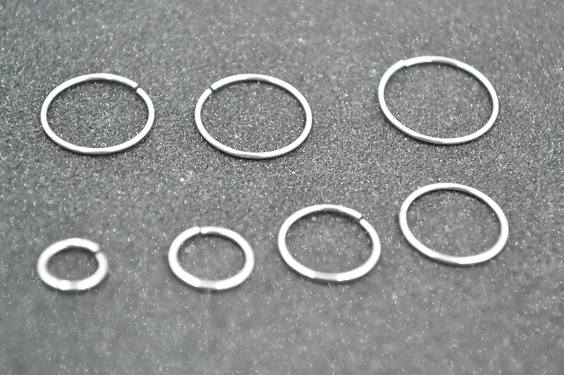 100pcs/lot Free Shipping Surgical Steel Punk Open Seamless Septum Hoop Nose Ring Earring Body Piercing