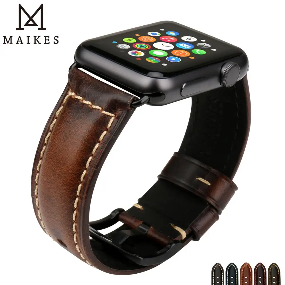 

Ремешок из натуральной кожи для Apple Watch, браслет для смарт-часов iWatch Series 8 7 6 5 4 3 2 1, 49 мм 44 мм 45 мм 40 мм 41 42 мм 38 мм
