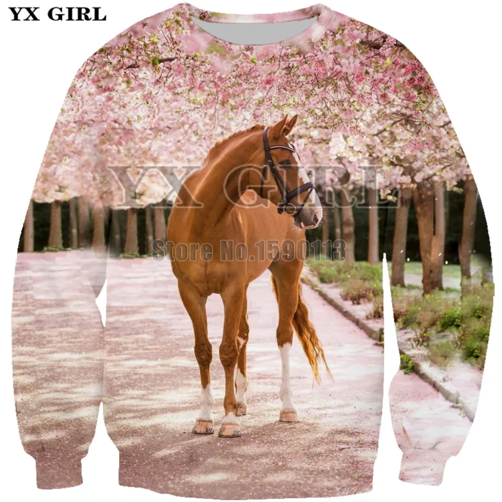 Colorful Horse 3D Sweatshirts Unisex Hoodies With 3D Print Hoodie Unique Autumn Winter Loose Thin Hooded Hoody Top plus size 7XL