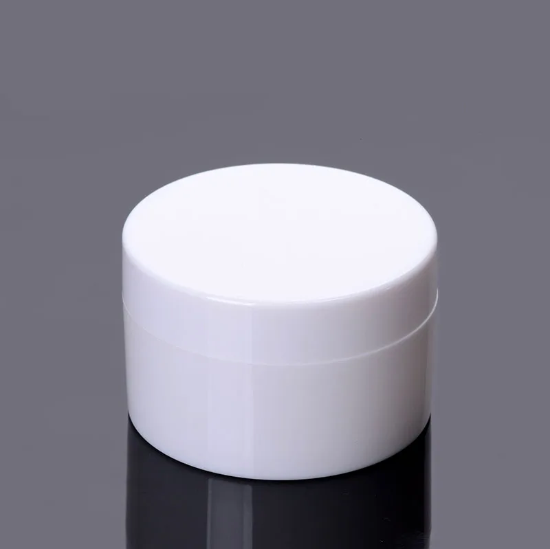 

White 50G 50ML Facial Cream Refillable Bottle Empty Plastic Makeup Tools Facial Mask Jar Cosmetic Container with Inner Pad 30pcs