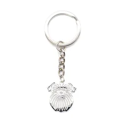 Fashion Lovers' Metal Dog Keychains Jewelry Brussels Griffon Pendant Key Holder Party Christmas Gift Drop Shipping