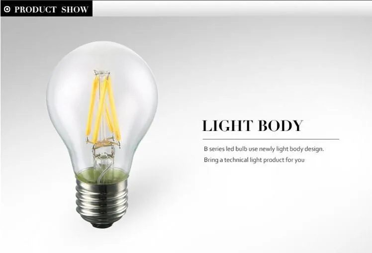 High Power A60 E27 3W 6W 9W 12W 15W 18W Chips LED Bulb Light Lamps Glass Globe Lamp Edison Filament bulb 110V-240V