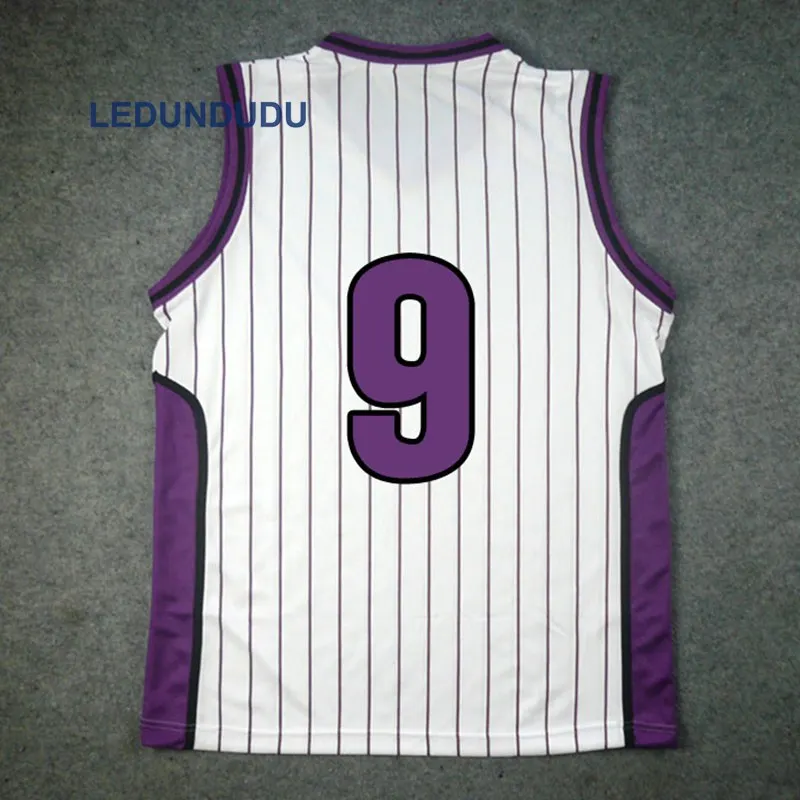 Аниме корзина Косплей Yosen школьная форма мурасакибара атсуши Джерси 9 12 Спортивная одежда Мужская футболка шорты баскетбольный костюм