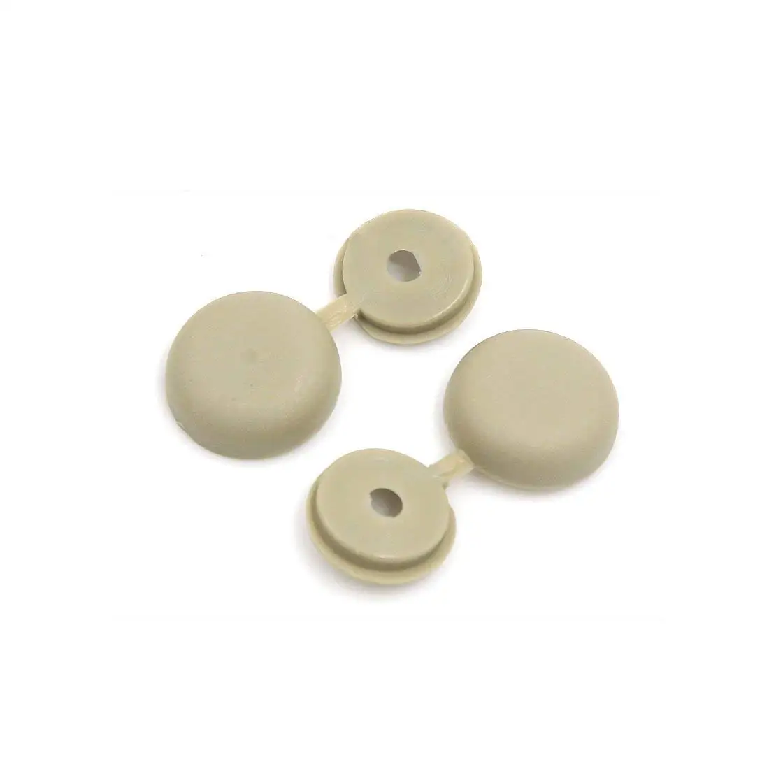 Uxcell 30pcs 4mm Beige Hinged Screw Cover Cap Folding Caps Protective Clips for Auto Car Home FurnitureDecoration