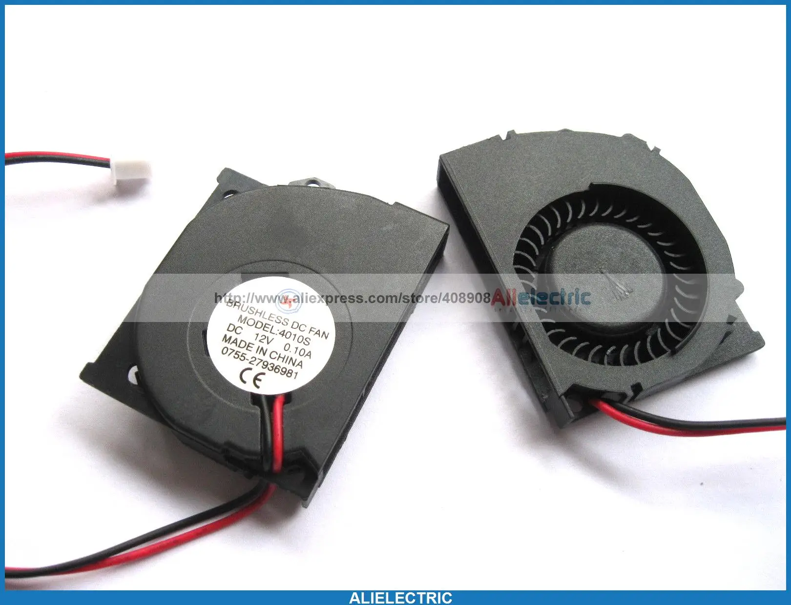 

2 Pcs Brushless DC Cooling Blower Fan 4010S 12V 50x40x10mm