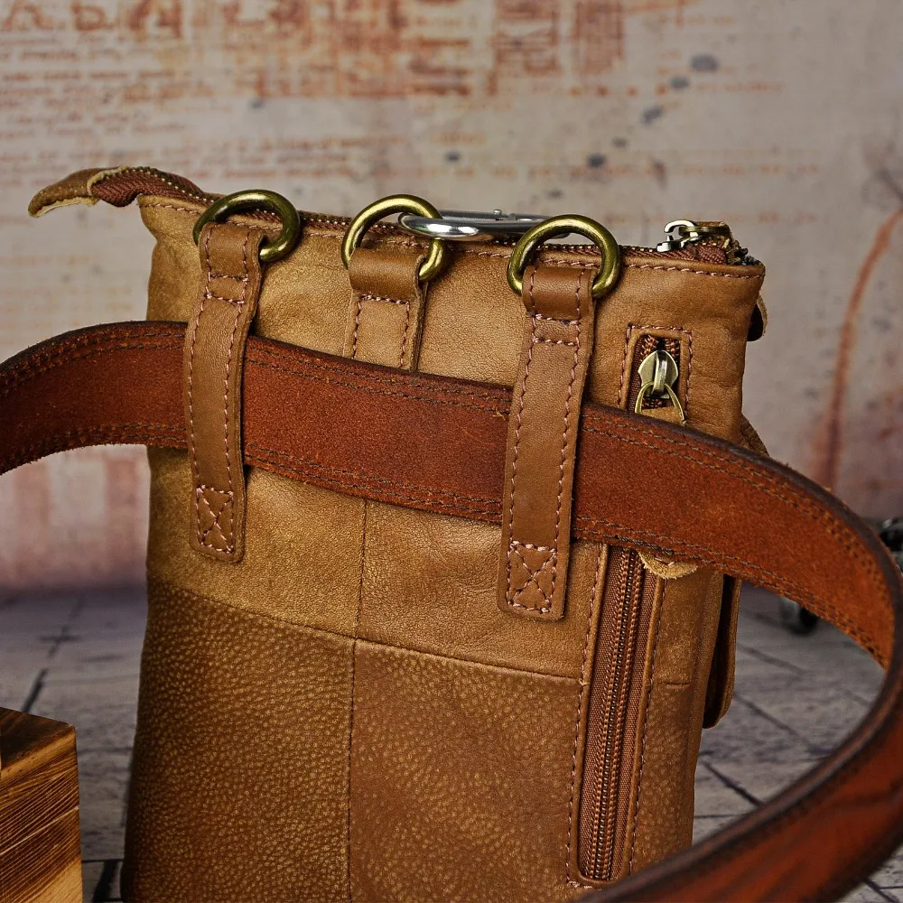 Fashion Leather Multifunction Hook Waist Pack Cross-body Bag 8\