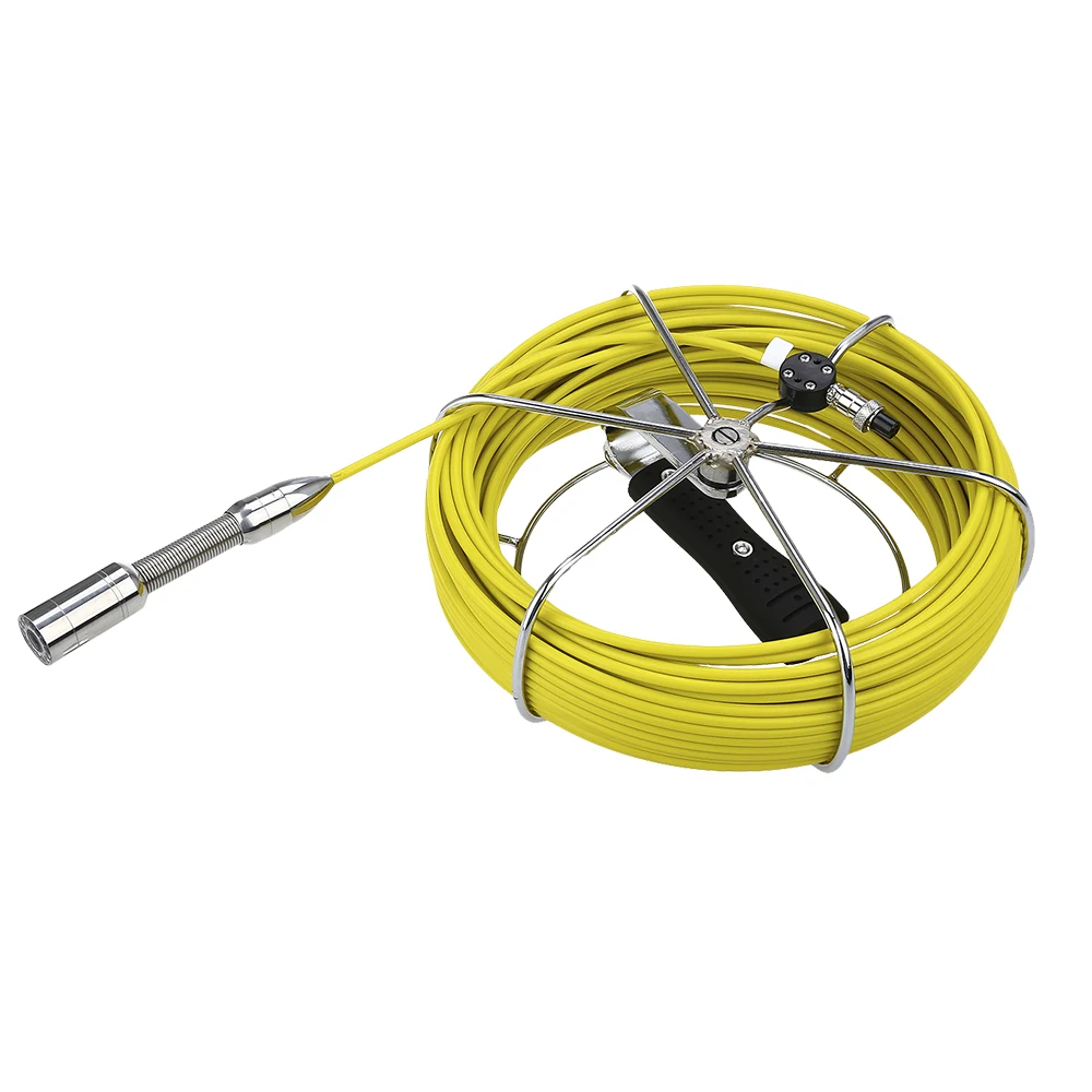 Fabrik Preis 7 "Farbe LCD 20M Fiberglas Kabel Wasserdichte Kanalrohr Inspektion System Ausrüstung Mit 23MM Kamera kopf