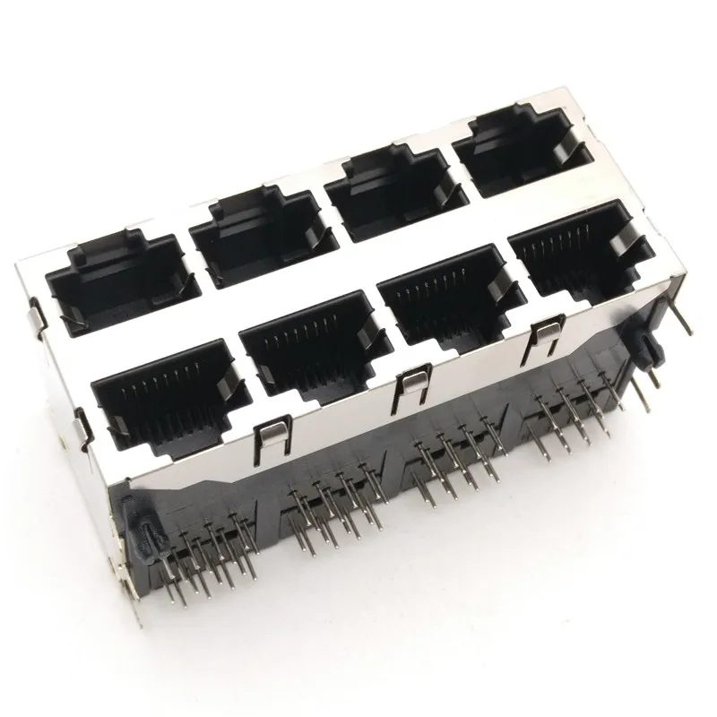 10 teile/los 59/2x4 Schild 8 PortS RJ45 LAN Modulare Netzwerk Anschluss