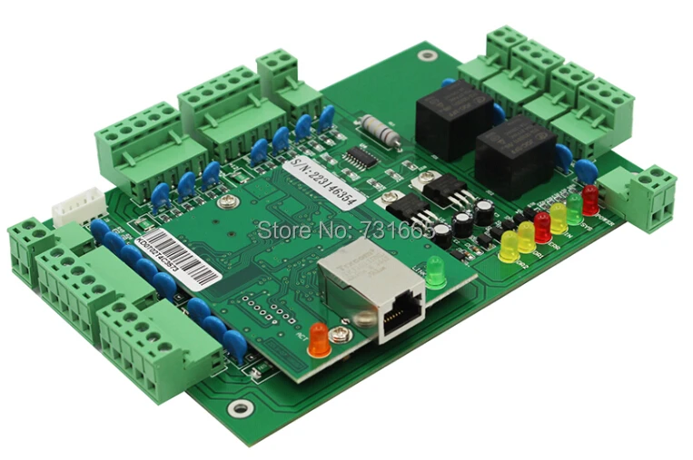 100% Originele Nieuwe Twee Deur Toegangscontrole Boord Groene Board Voor Tcp/Ip Deur Toegangscontrole Systeem