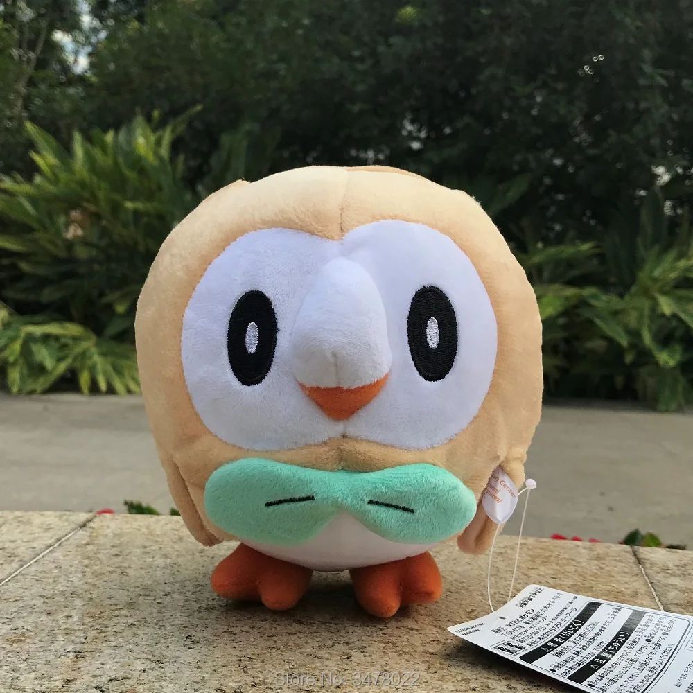 Anime pokemon plush popplio litten rowlet brinquedo de pelúcia dos desenhos animados boneca macia com tag