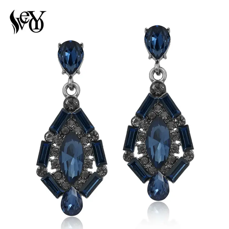 VEYO Crystal Earring for Woman Drop Earrings Full of Rhinestone Earrings Spike Trendy Top Quality Fashion Jewelry