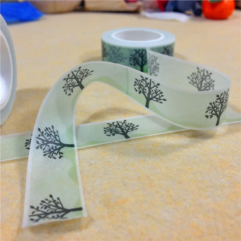 Free shipping Beautiful high quality  washi paper  tape/15mm*10m  tree  masking  japan  washi tape