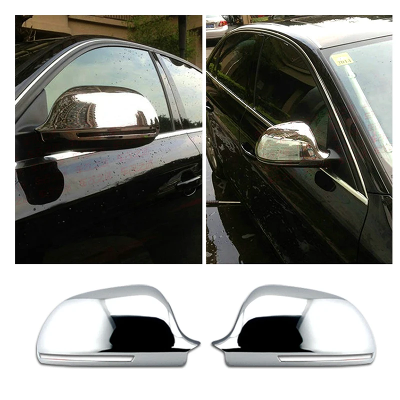 Matt Chrome Side Mirror Cover Q3 2011+ Pearl Chrome Silver Wing Mirror Caps for Audi A3 & S38P 2008-2011 A4 A5 A6 S3 S4