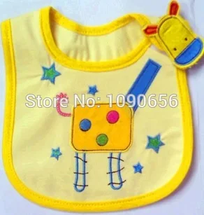 Baby Boys Bibs 3 Layers Terry Clothes Baby Girls Scarves Saliva Towels Cartoon Animal Infant Burp Cloths embroidered pinafore