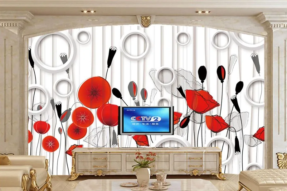 

Custom Modern minimalist Flower Restaurant Bar wallpaper papel de parede,living room sofa tv background bedroom large murals