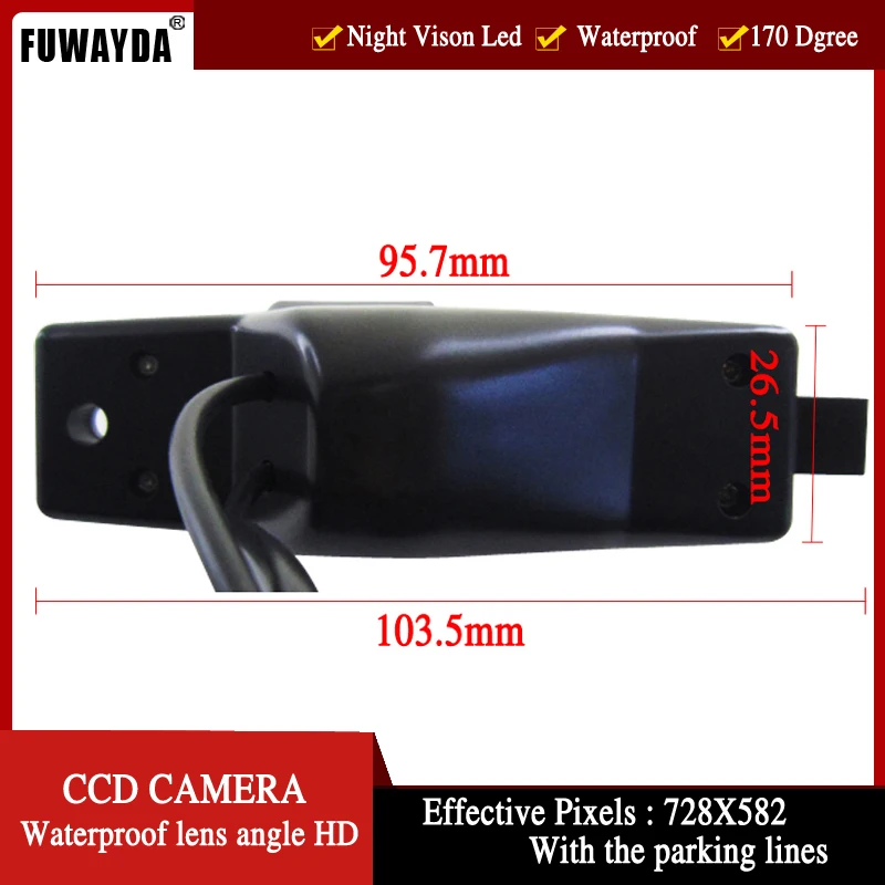 FUWAYDA Color CCD Car RearView Camera for Toyota Highlander Kluger Lexus RX300,with 4.3 Inch foldable LCD TFT Monitor WATERPROOF