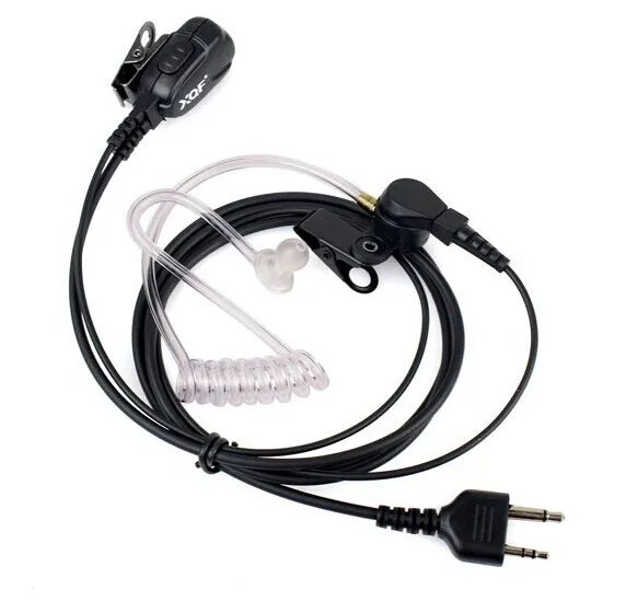 Acoustic Air Tube Earpiece Earphone PTT FBI 2 Pin Headset For Midland Portable Radio GXT550/650 GXT1000 GXT1050VP4 G10