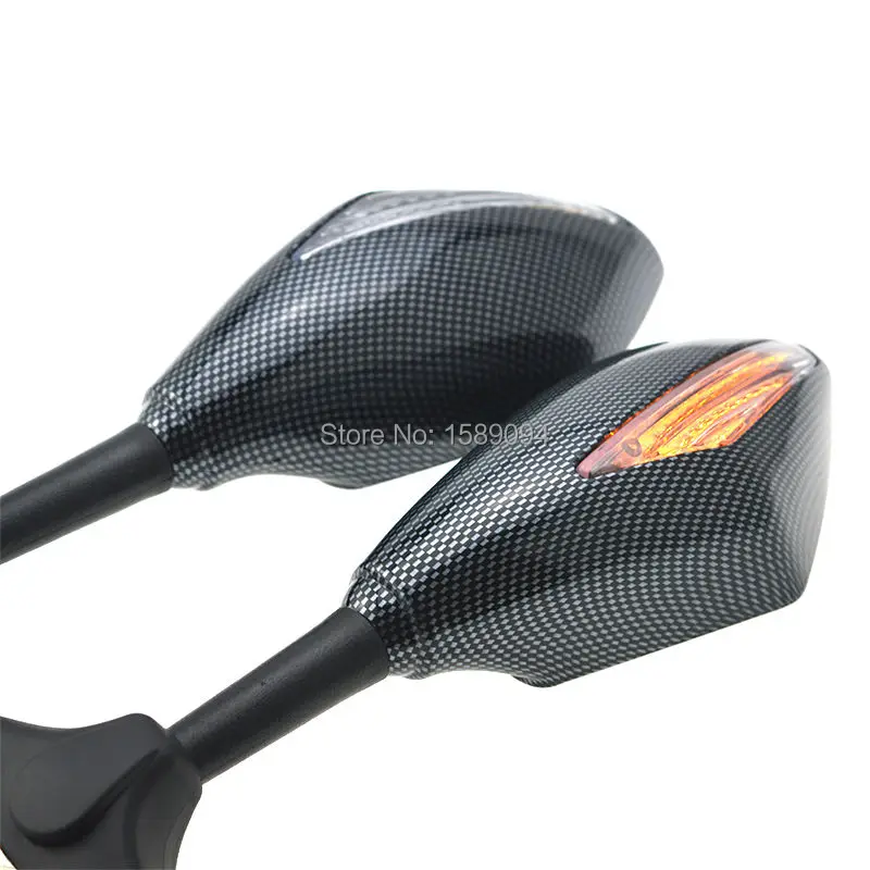 3 Blue Point LED Motorcycle Side Mirror Dual LED Turn Signals For Honda VFR 800 Interceptor ABS CBR600 F1/F2/F3/F4/F4I