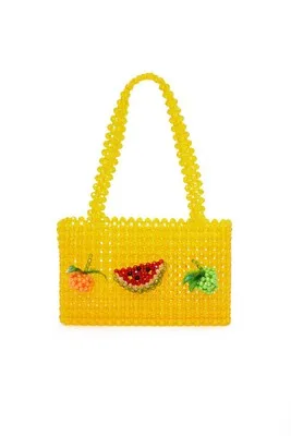 NEW pearls bag crystal beading box totes bag women party handbag 2019 summer vintage luxury brand Yellow fruit Wholesale