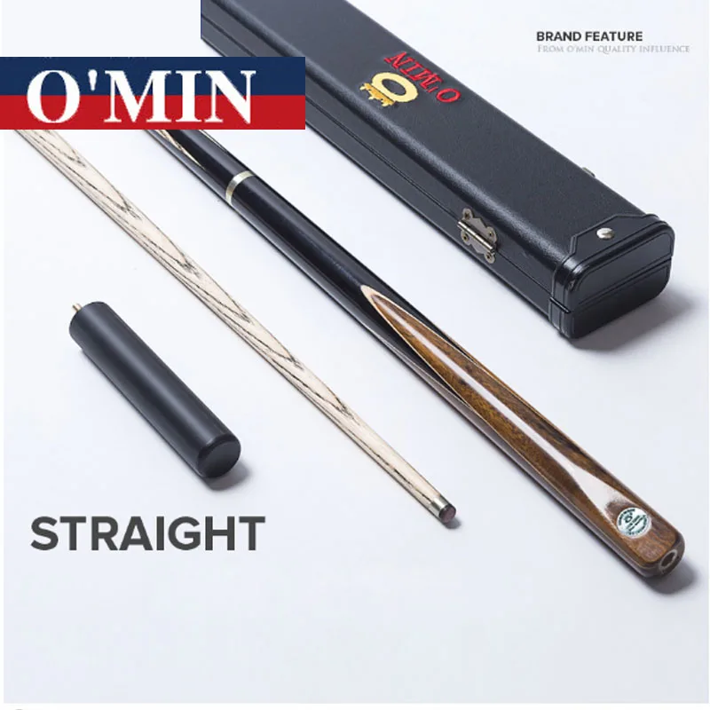 

New O'min 3 4 Snooker Cue Stick Billiards 10mm Tips Star Marks Model 3 4 Snooker Cues Case Set China