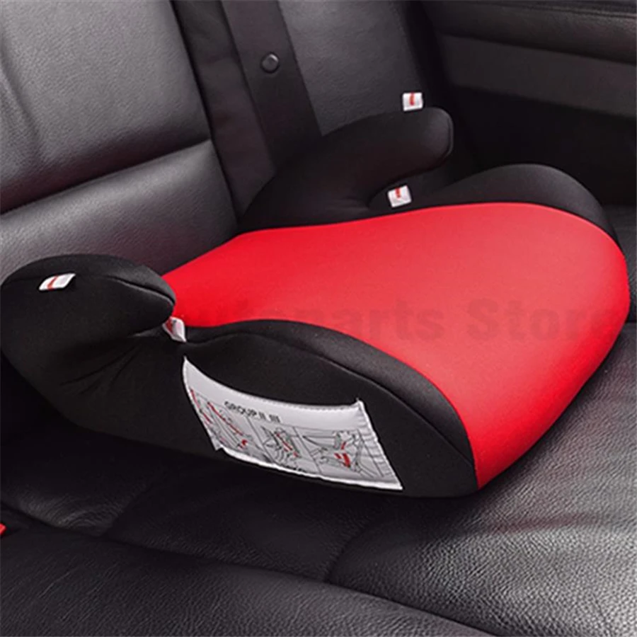 New Children Car Booster Seat Safety Chair Heightening Pad With Safety Belt For Baby Kids Red