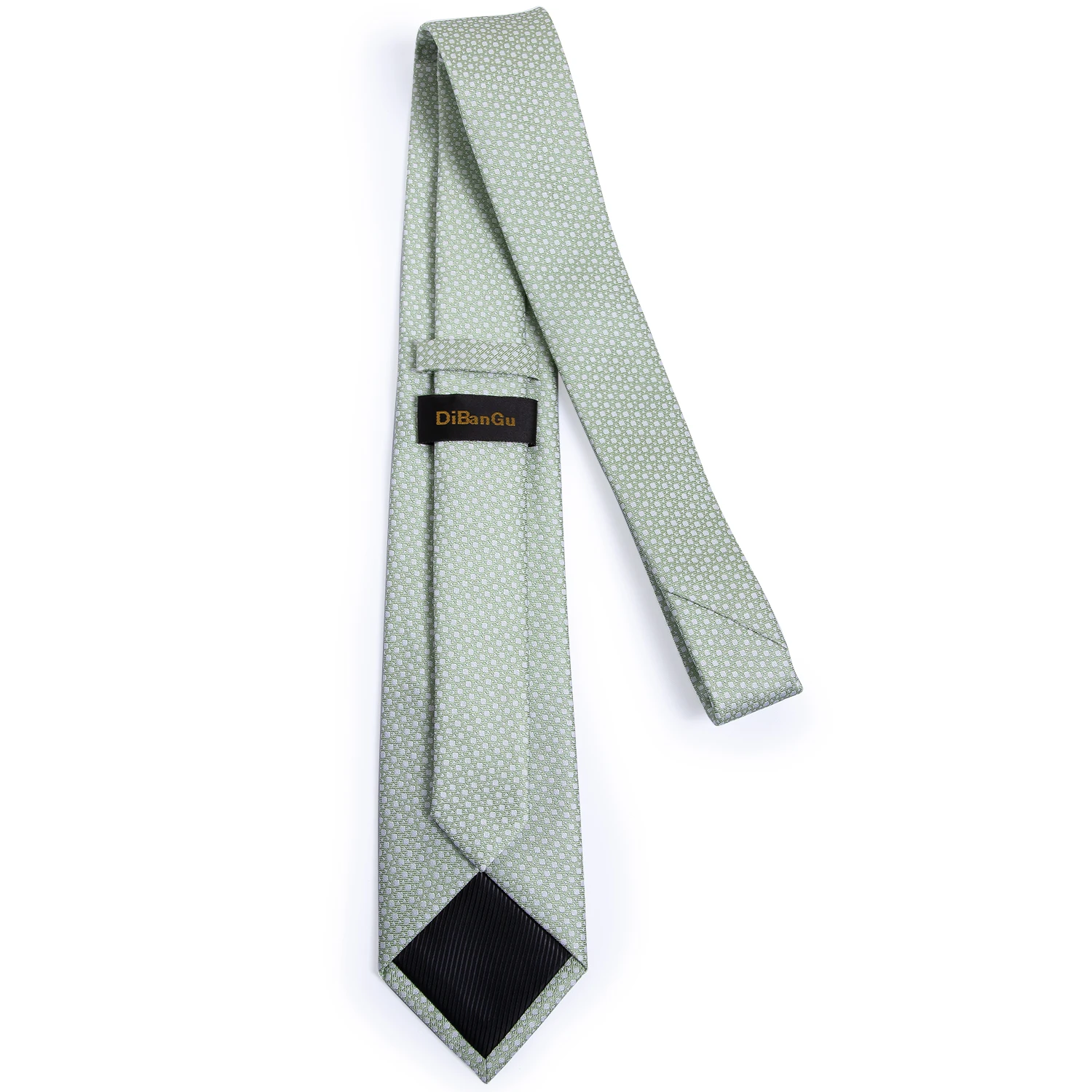 Modische 8cm Krawatte Hellgrün Herren Business Hochzeit Party Formelle Krawatte Accessoires Taschentuch Manschettenknöpfe DiBanGu – Detail 10