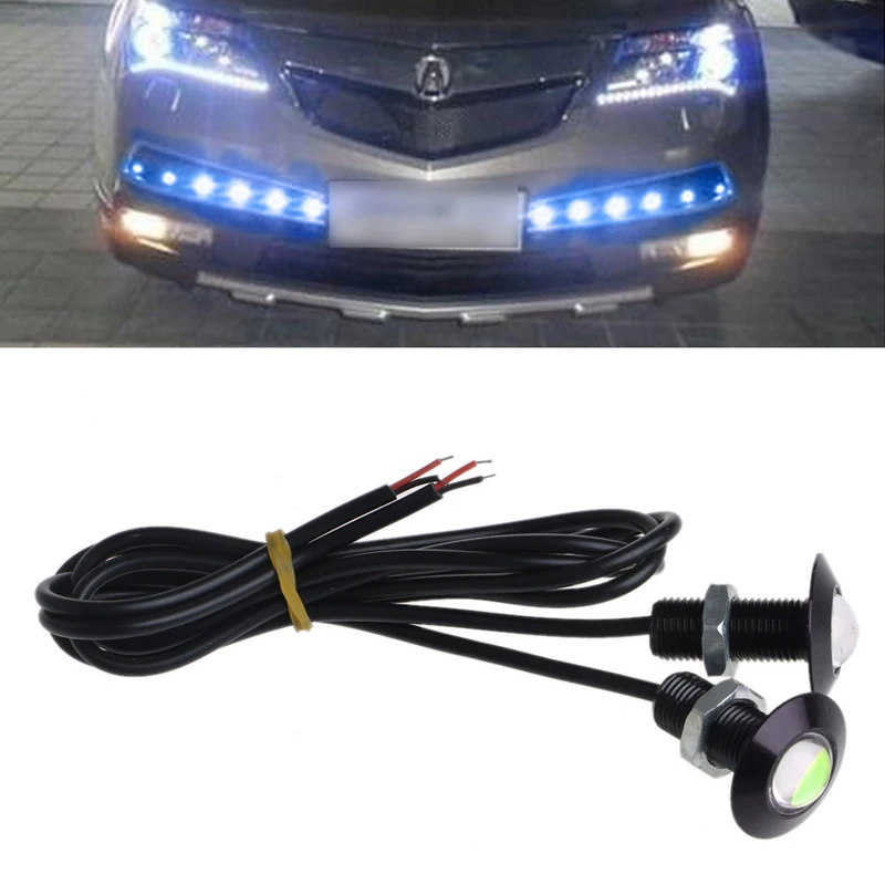 YAM 1 para Ultra cienki 23mm 12V samochód LED światło do jazdy dziennej drl lampa sokole oko #1