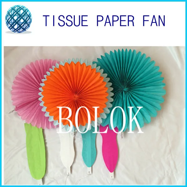 

50pcs/lot 12"(30cm)Tissue Paper Fans