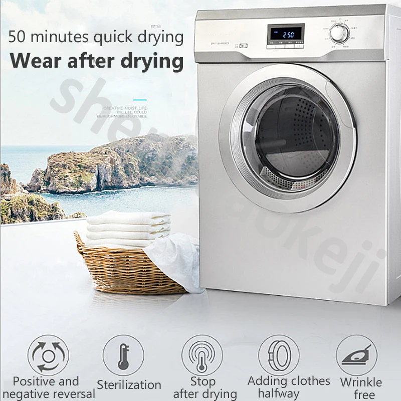 

Intelligent Clothes Dryer 10kg automatic tumble-type Clothes Drying Machine Sauna Room/Hotel Clothes Drying Equipment 220v 1pc