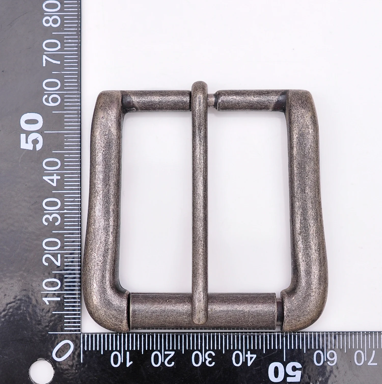 61X61MM (Inner40mm)  Vingate Silver Two-Tone Heavy Square Roller Single Prong Pin Belt Buckle