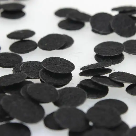 1000pcs 7mm black round felt pads mini Flower flat back handmade accessory DIY Doll or Jewelry Material