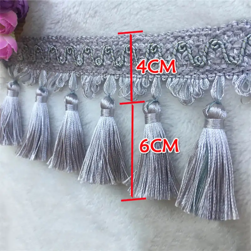 1 Meter Tassel Fringe Lace Edging Trim Sewing Craft Ribbon Curtain Cushion Tablecloth Upholstery Decor Lace Trimming Crafts