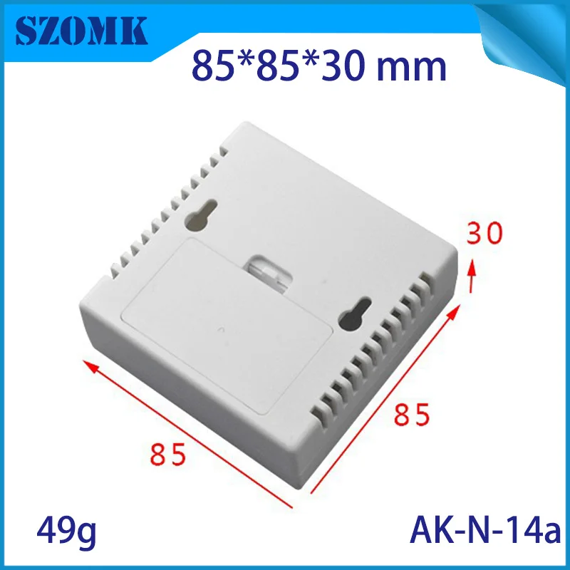 4 Pieces 85*85*30mm SZOMK enclosure plastic electronics 2X AA battery holder LCD junction box wall mounted enclosure outlet box