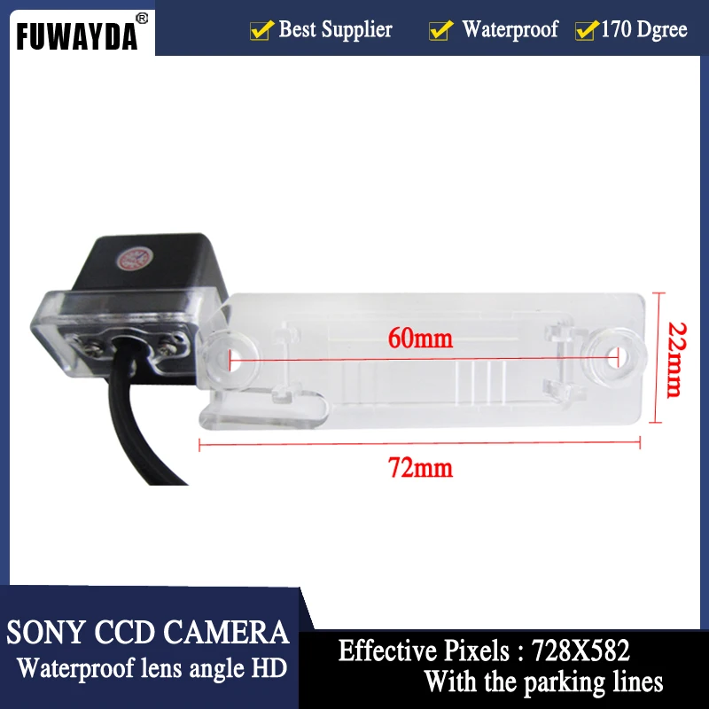 FUWAYDA FOR SONY CCD CHIP CAR REAR VIEW  REVERSE CAMERA FOR VW GOLF PASSAT TOURAN CADDY SUPERB /T5 TRANSPORTER/MULTIVAN T5