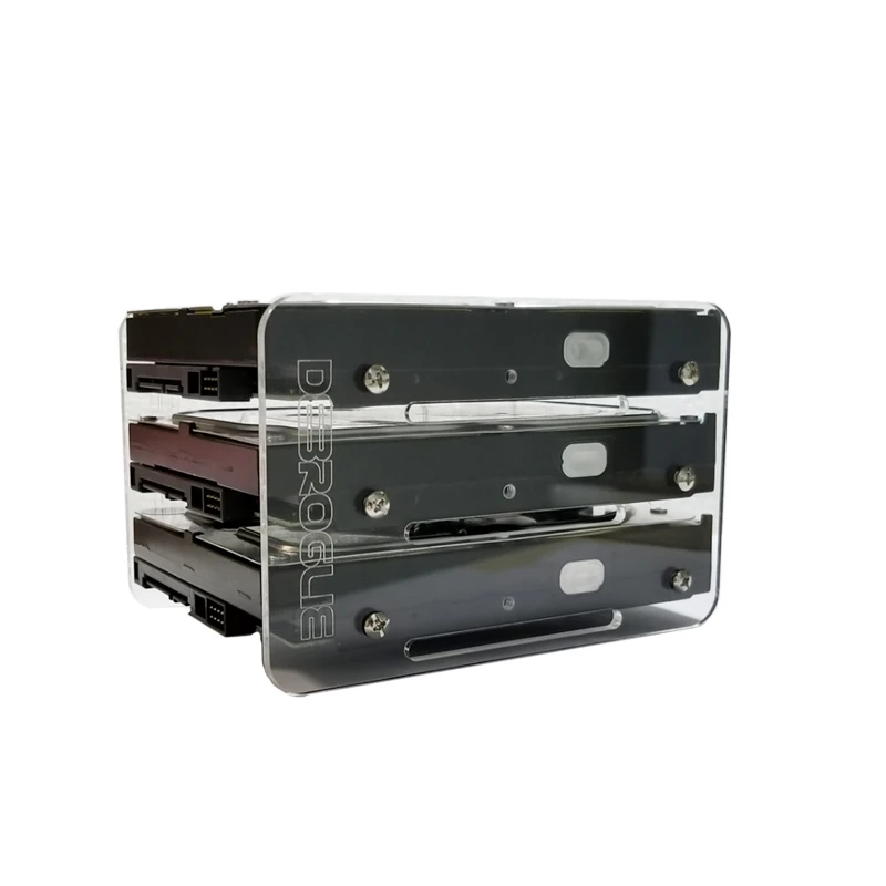DIY3.5 inch hard disk HDD acrylic bracket hard disk box external hard disk into computer case