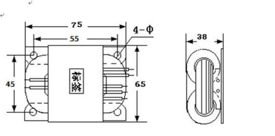 DIYERZONE 20VA Puro Rame Trasformatore R-core 22V / 24V /28V /32V/altra tensione L16-2-2