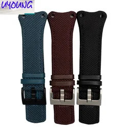 UYOGN Nylon canvas watch band Applicable K4B384B3 K4B371B6 K4B371B3 Series Male Black 30mm