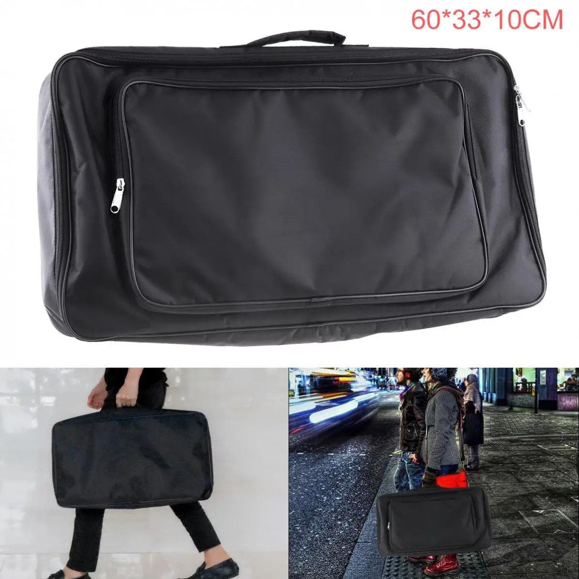 60*33*10cm Black Universal Portable Guitar Effects Pedal Board Gig Bag Soft Case Big Style DIY Guitar  Pedalboard