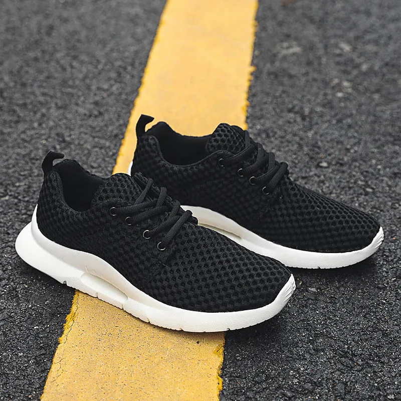 2020 New Mesh Mens Shoes Casual Breathable Sneakers Men Summer White Tenis Masculino Hombre Man Black Flat Erkek Sport Ayakkabi