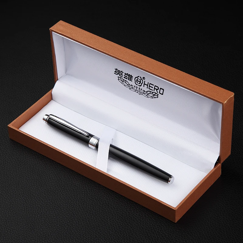 Fountain pen hero 3015a gentlewomen super smooth iridium  student pen ink 0.38mm tiny fine black orange red blue  FREE shipping