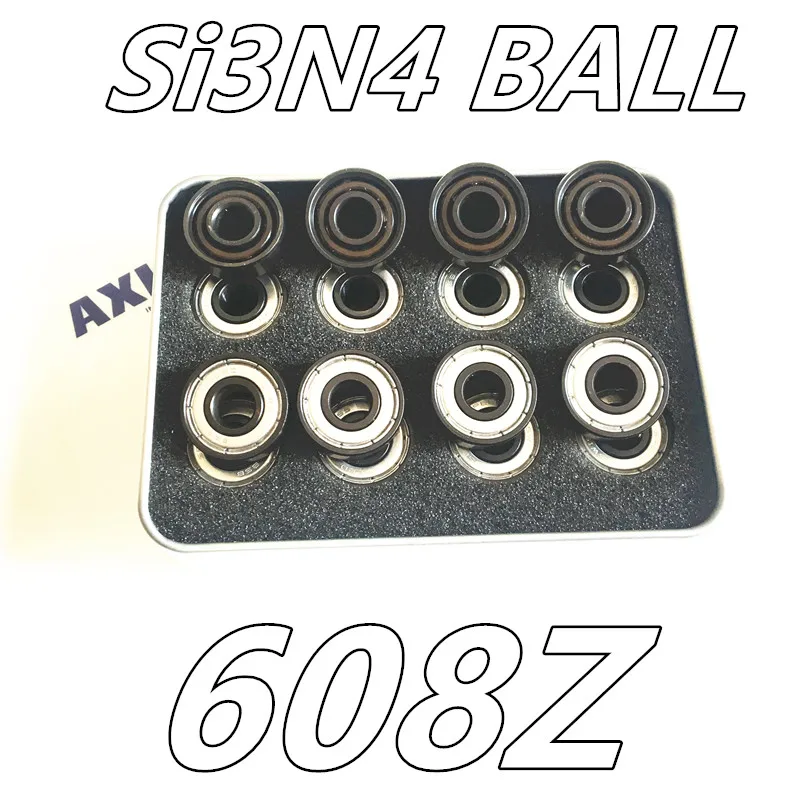 2023 Fast Speed 608z Bsb Abec-11 Black Si3n4 Balls Hybrid Ceramic 6 Beads cuscinetti a sfera 608 Skate 8*22*7mm Hand Spinner Bearing