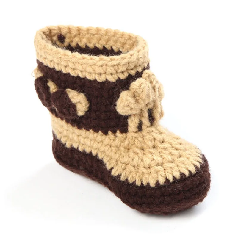 Crochet Baby Cowboy Hat and Boots Set in Brown Newborn Boy Photo Props Handmade Knitted Baby Hat and  Booties H034