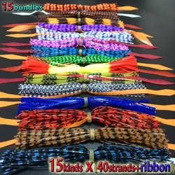 2025 HOT fishing lure accessories  40streands with ribbon 5pcs/lot fishing silicone skirts choose you need 15kinds