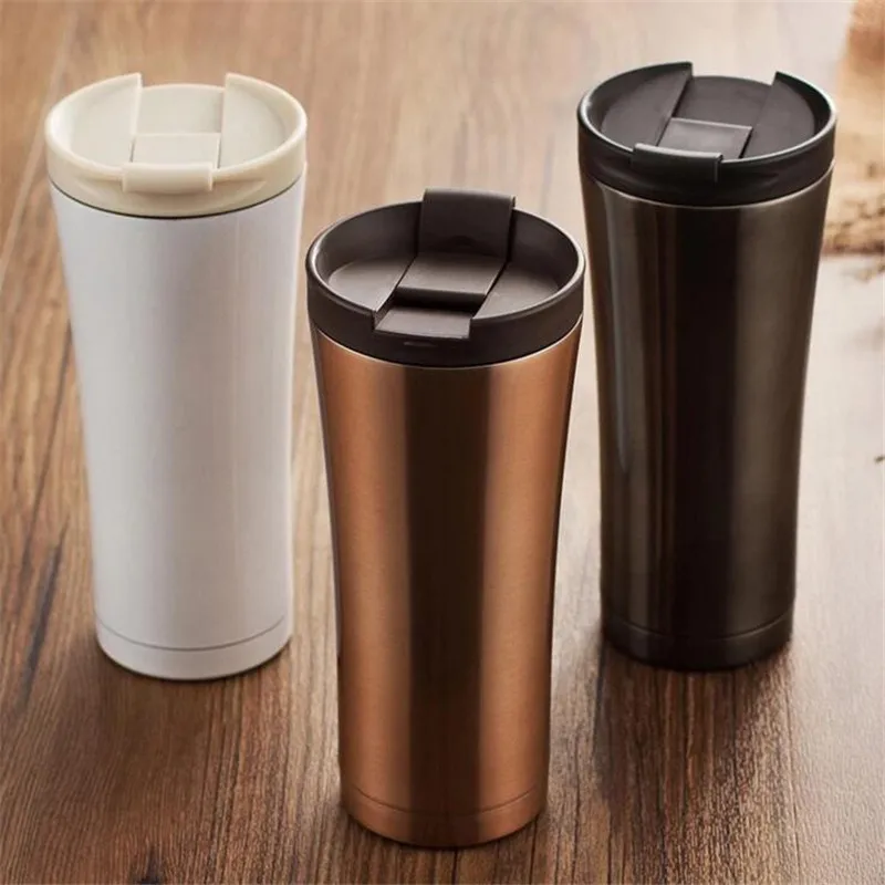 500ML Coffee Tea Mug Milk Water Bottle Thermocup Thermomug Double Wall Stainless Steel Coffee Mug Thermos Cup