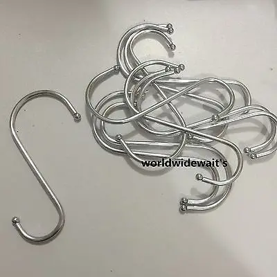10 sztuk 2 "6.2 cm 3" 8.2cm 4 "10 cm 5" 11.6cm ze stali nierdzewnej S kształt haki wieszak zapięcie Rack kuchnia odzież kosze