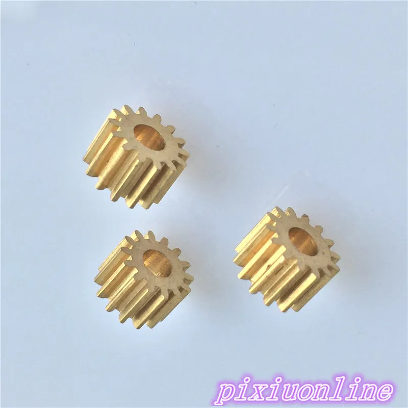 10pcs K093Y Mini 3.17 MM Pore 14 Tooth Brass Motor Shaft Gear DIY Toys Parts  High Quality On Sale