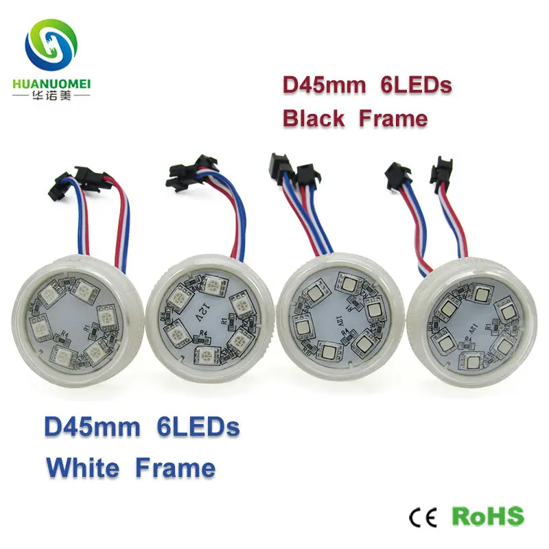 full color led pixel light 45mm 6leds ucs1903 digital rgb 5050 smd module bulb addressable lamp led module amusement ad lighting